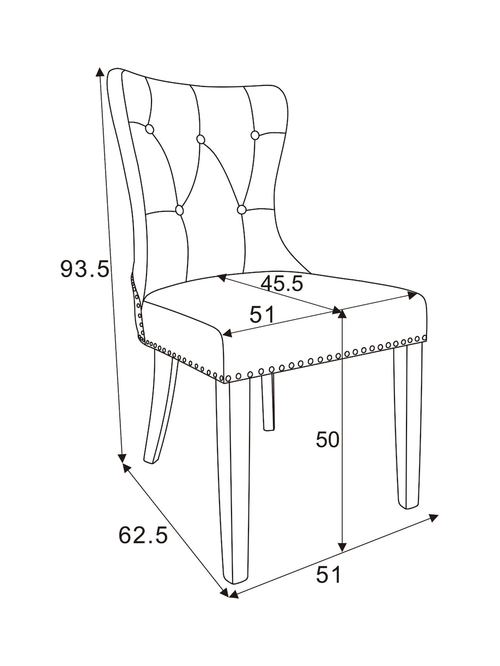 Set of 2 Chunky Weave Mid Natural Blair Light Wood Leg Button Dining Chairs